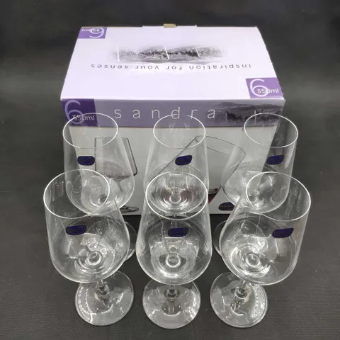 Bộ 6 ly vang Bohemia sandra 350ml