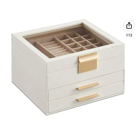 HỘP ĐỰNG TRANG SỨC, KÍNH MẮT… CÓ NẮP KÍNH CỦA SONGMICS ĐỨC