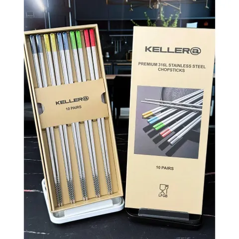 SET 10 ĐÔI ĐŨA INOX CAO CẤP KELLER@ - ĐẲNG CẤP NHÀ HÀNG TẠI GIA