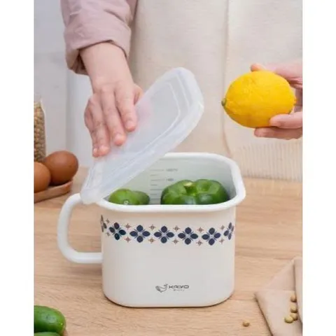 Nồi đa năng tráng men sứ, dáng vuông Kaiyo size 16cm
