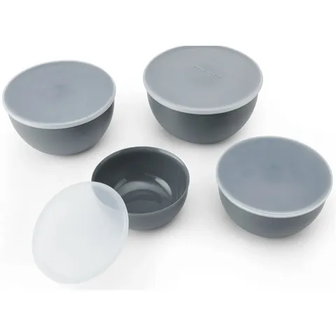 Set 4 âu trộn KitchenAid KQG176OSCGG kèm nắp đậy màu xám than
