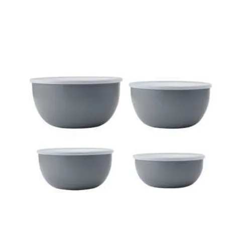Set 4 âu trộn KitchenAid KQG176OSCGG kèm nắp đậy màu xám than