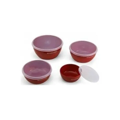 Bộ 4 tô trộn có nắp KitchenAid KQG1760SERE màu đỏ