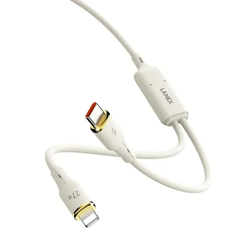 Dây sạc nhanh ô tô PD65W 2 in 1 LANEX LS46T (Type-C + Lightning)