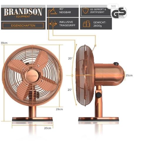 Quạt bàn Brandson Mẫu mới nhất 2023