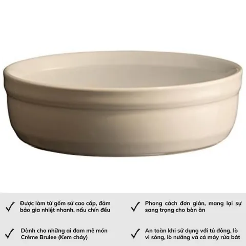 Khuôn Creme Brulee Emile Henry Ø 13 cm Các Màu Sắc là một sản phẩm gốm sứ cao cấp đến từ thương hiệu Emile Henry nổi tiế