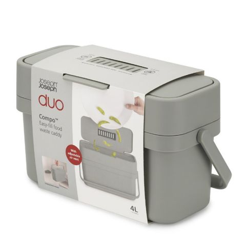 Thùng rác hữu cơ gắn tủ bếp Joseph Joseph Duo Compo 4L (Grey) SS21