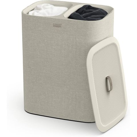 Thùng Đựng Đồ Giặt 2 Ngăn Có Quai Xách Joseph Joseph 50020 Tota 90L Màu Kem