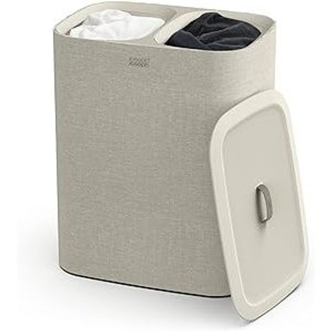 Thùng Đựng Đồ Giặt 2 Ngăn Có Quai Xách Joseph Joseph 50020 Tota 90L Màu Kem