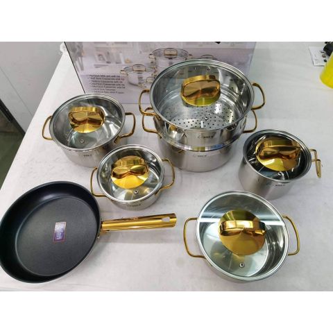 Bộ nồi inox 7 món Arber Gold Max