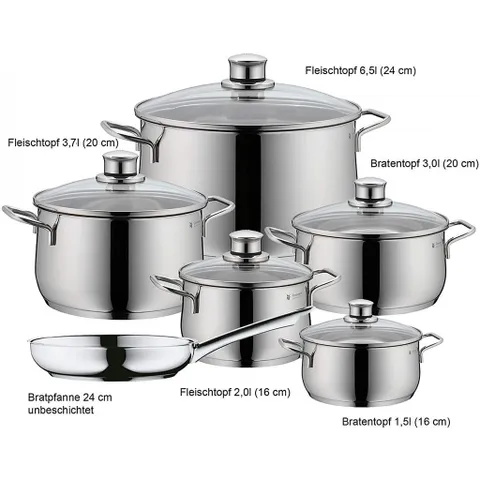 Bộ nồi WMF Diadem Plus 6 món 736908