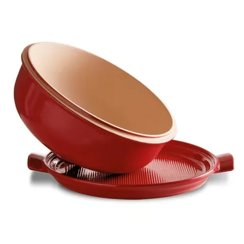 Thố Nướng Bánh Mì Có Nắp Emile Henry EH349108 34×28,5×16,5cm Màu Đỏ Burgundy