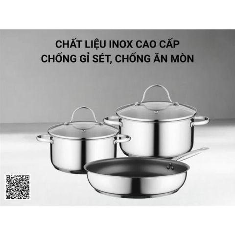Bộ nồi inox Bosch HEZ9SE030 3 món