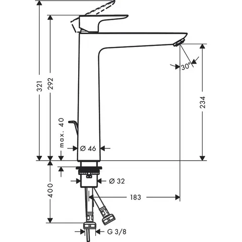 Vòi chậu nóng lạnh Hansgrohe 71716000