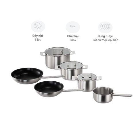 Bộ nồi inox Bosch HEZ9SE060 6 món