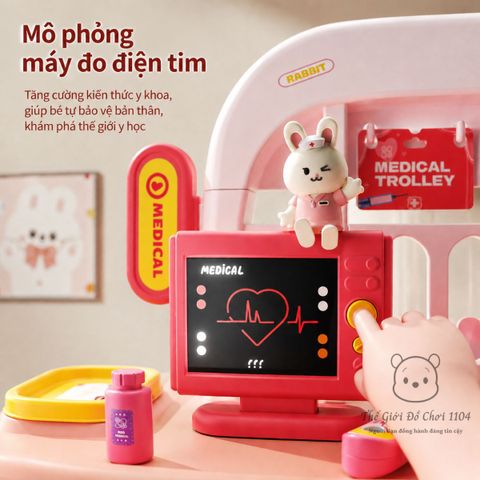 Bộ đồ chơi nhập vai bác sĩ vali kéo 16 chi tiết giúp bé nuôi dưỡng ước mơ làm bác sĩ tương lai