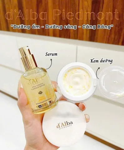 Tinh Chất Serum d'Alba Vita Toning Capsule 50ml - Dưỡng Trắng, Căng Bóng, Ngừa Lão Hóa Da Mọi Loại, Niacinamide & Vitamin C
