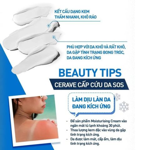 Kem Dưỡng Ẩm CeraVe Dành Cho Da Khô 50ml - Giải Pháp Chăm Sóc Da Khô Mịn Màng, Hấp Thụ Nhanh, Làm Da Tươi Trẻ