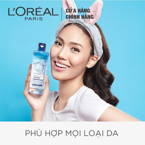 Nước Tẩy Trang L'Oreal 3-in-1 Micellar Water 400ml - Sạch Sâu Dành Cho Da Dầu Hỗn Hợp Nhạy Cảm, Làm Tươi Mát Da