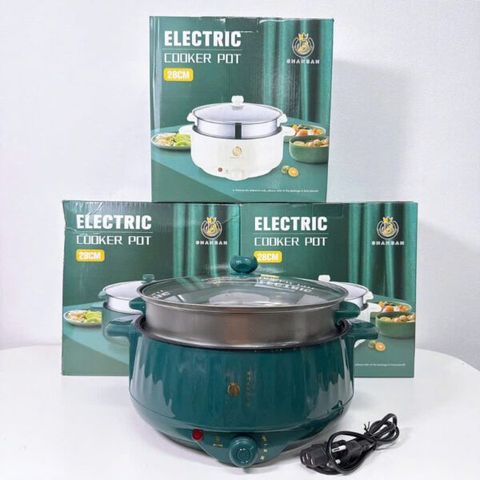 Nồi Lẩu Điện JN-Nút cơ kèm vỉ hấp (TH295)