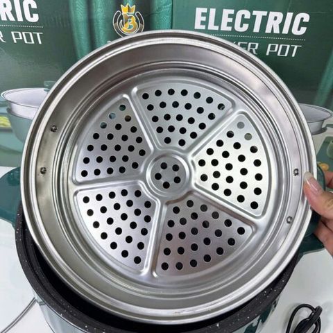 Nồi Lẩu Điện JN-Nút cơ kèm vỉ hấp (TH295)