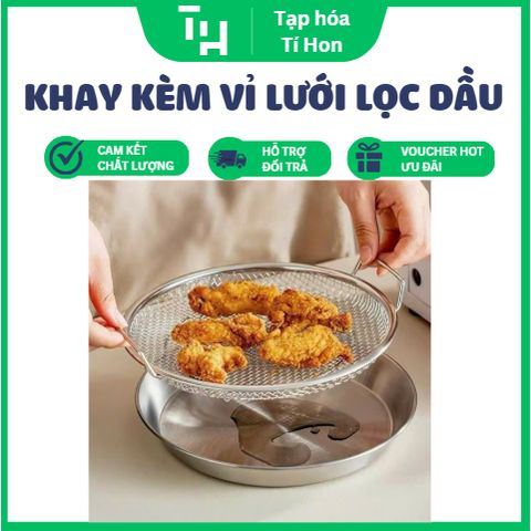 Set Khay Kèm Vỉ Lưới Lọc Dầu (TH299)