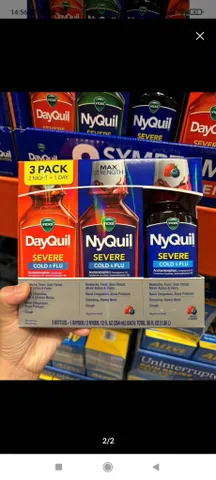 Set Siro Dayquil & Nyquil 3 Chai x 354ml -  Cảm Lạnh & Cúm Chống Đau Nửa Đêm Mỹ, Giảm Nghẹt Mũi, Ho, Sốt