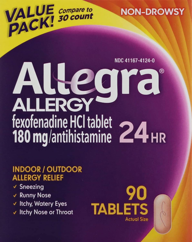 Viên chống dị ứng cho người lớn Allegra Adult 24 Hour Allergy 180mg 90 vien Allegra Allergy