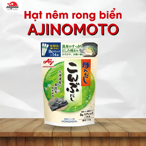 Hạt Nêm Rong Biển Ajinomoto Nhật Bản - 7 Gói X 8g - Gia Vị Tự Nhiên Ngon Ngọt Dùng Cho Trẻ Em 