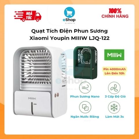Quạt Tích Điện Phun Sương Youpin MIIIW LJQ-122 - Pin 4000mAh