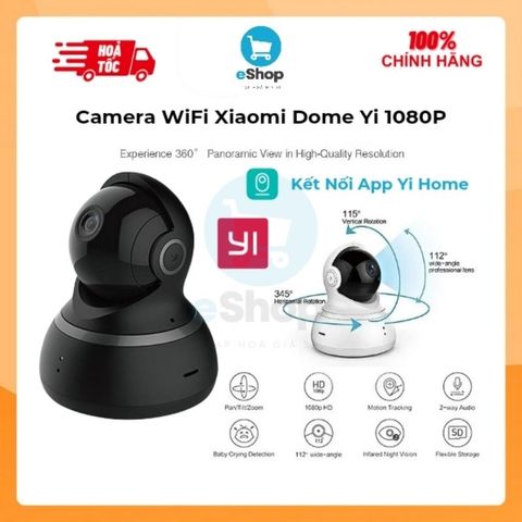 Camera Wifi Yi Dome 1080P - Camera An Ninh Giám Sát Xoay 360 Cảnh Báo Chống Trộm Bản QT Tặng Chân Đế