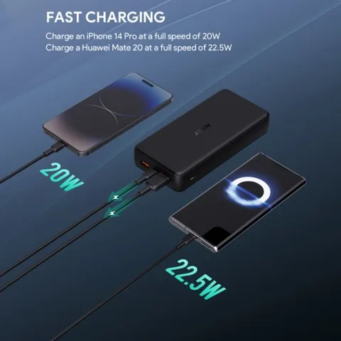 Pin Sạc Dự Phòng Aukey 20.000mAh PB-N93 Sạc Nhanh 22.5W QC 3.0/ PD