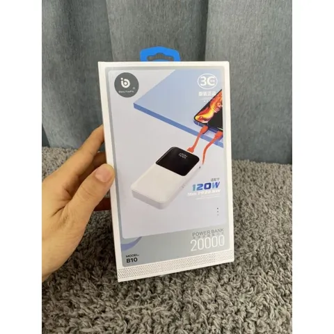 Pin Sạc Dự Phòng 20.000mAh Sạc Nhanh PD 22.5W BaoLiYouPin B10/ Max2 MKC20 Liền Dây Type C + Lightning