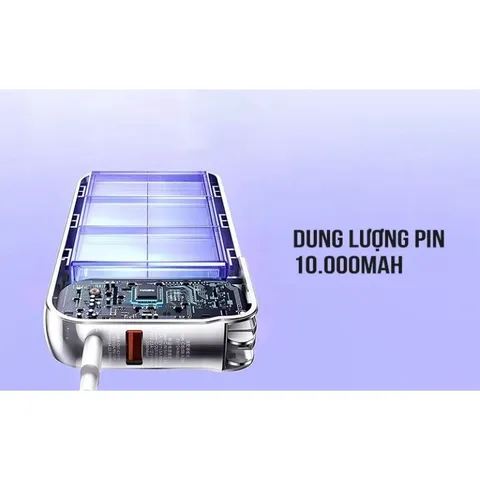 Củ Sạc Kiêm Pin Dự Phòng Remax RPP-532 Dung Lượng 10.000mAh Sạc Nhanh 22.5W PD