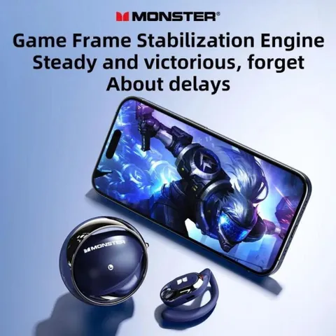 Tai Nghe Treo Vành Tai Bluetooth TWS Monster Maxstar MQO33 Dành Cho Gamming, Thể Thao, Mic MEMS