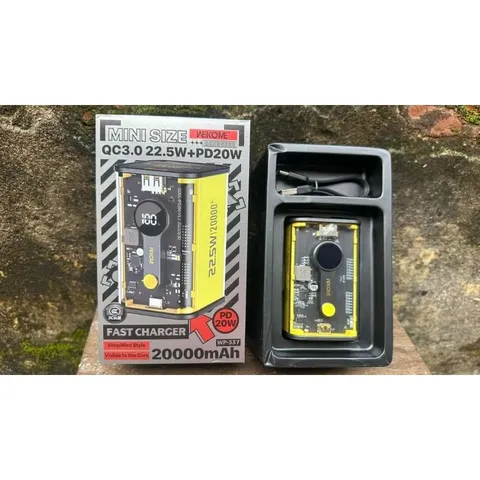 Pin Sạc Dự Phòng WEKOME WP-337/ WP-59 Dung Lượng 20000mAh Sạc Nhanh 22.5W Liền Cáp iPh + Type C