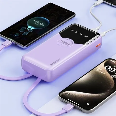 Pin Sạc Dự Phòng WEKOME WP-337/ WP-59 Dung Lượng 20000mAh Sạc Nhanh 22.5W Liền Cáp iPh + Type C