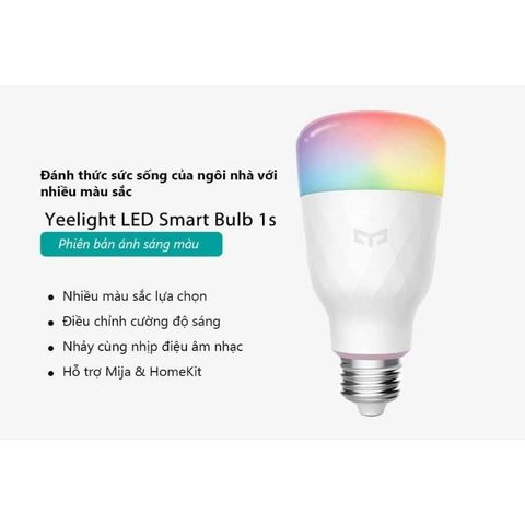 Bóng Đèn Thông Minh Yeelight Led Smart Bulb 1S - Có HomeKit, Điều Khiển App, Đèn RGB (Bản Quốc Tế)
