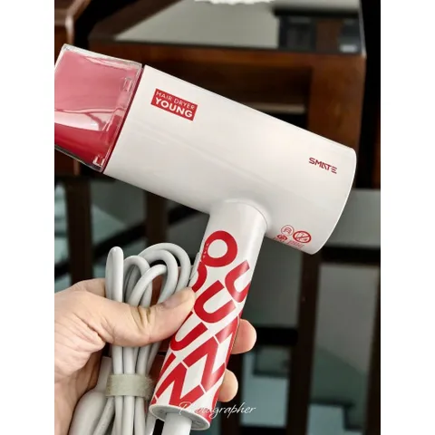Máy Sấy Tóc SMATE Hair Dryer Young SH-1802 1800W, Bổ Sung 20 Triệu Ion Âm, 3 Chế Độ Sấy Nóng/Lạnh
