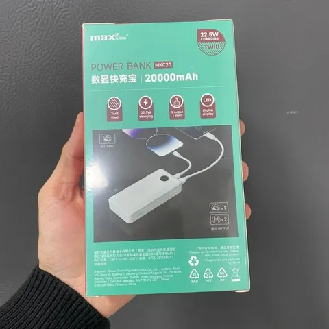 Pin Sạc Dự Phòng 20.000mAh Sạc Nhanh 22.5W Max2 MKC20, Màn Hình LED Hiển Thị
