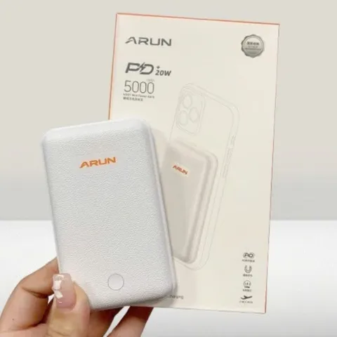 Pin Sạc Dự Phòng Không Dây Từ Tính Vulkon / Arun WX01-190 5.000mAh, Sạc Nam Châm, Sạc Nhanh PD 20w