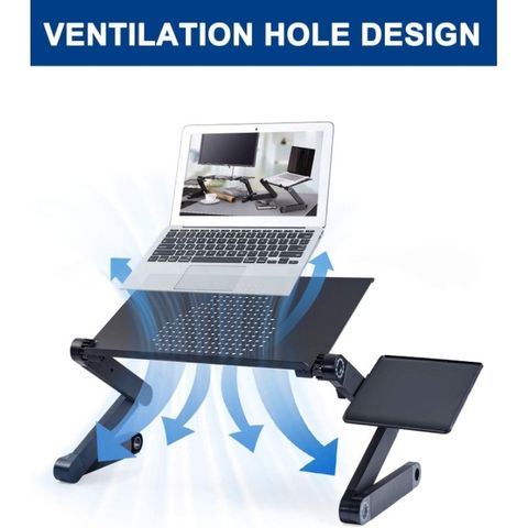 Bàn Laptop Di Động RAINBEAN ( Hàng À má zôn ) Hợp Kim Nhôm, Kèm Bàn Di Chuột, Có Thể Gập Gọn