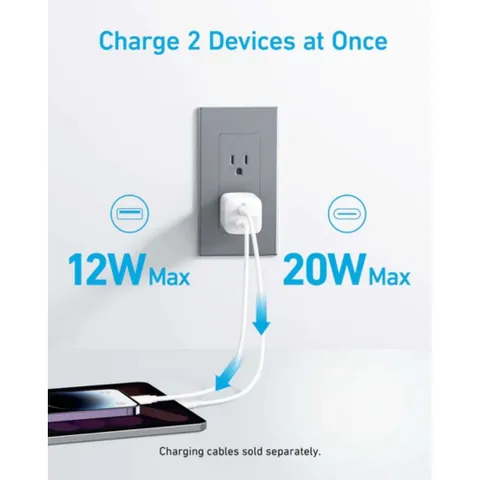 Củ Sạc Nhanh PD 33W ANKER 323 -  A2331 PowerIQ 3.0, 1 Cổng Type C + 1 Cổng USB