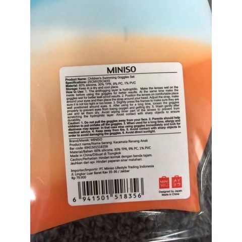 Combo Kính Bơi & Mũ Bơi Trẻ Em MINISO - Kính Bơi Chống Mờ Hiệu Quả Và Thoải Mái Khi Đeo