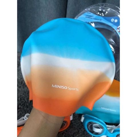Combo Kính Bơi & Mũ Bơi Trẻ Em MINISO - Kính Bơi Chống Mờ Hiệu Quả Và Thoải Mái Khi Đeo