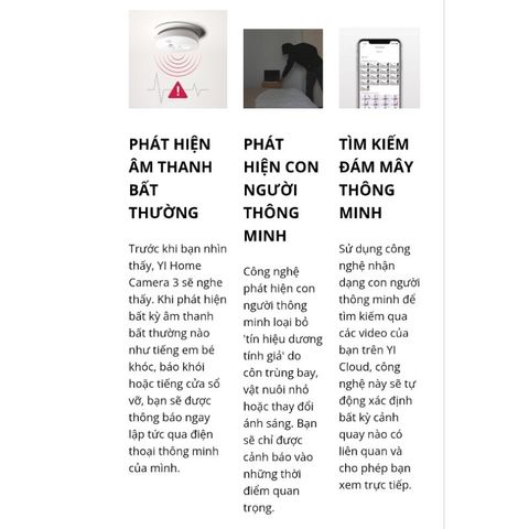 Camera Wifi Yi Home 3 1080P Nâng Cấp Đáng Giá - Camera An Ninh Giám Sát Cảnh Báo Chống Trộm Bản QT