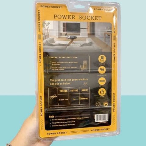 Ổ Cắm Điện Đa Năng Power Socket 2000w - 6 Cổng AC + 3 Cổng USB + 1 Cổng C PD (Tặng Chuyển 2 Chân) 737359