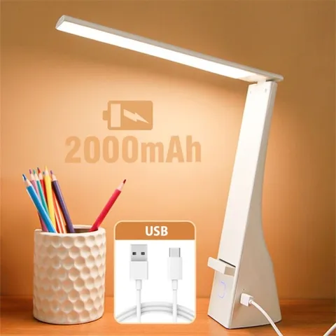 Đèn Bàn Chống Cận Midea - Đèn Led Bảo Vệ Mắt 3 Chế Độ Màu 3 Mức Sáng, Tích Hợp Pin, Có Giá Đỡ Điện Thoại