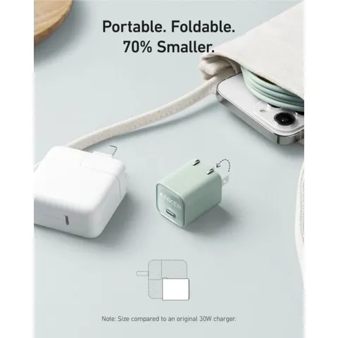 Củ sạc nhanh 30W Anker 511 Nano 3 - A2147 PiQ 3.0 hỗ trợ PD/PPS/QC Công Nghệ GaN, Nhỏ Gọn, An Toàn Và Hiệu Quả