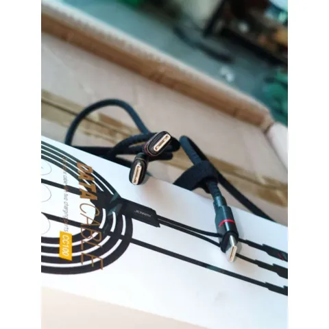 Cáp Sạc Siêu Nhanh 2 Đầu 100W Type-C JOWAY CC100, C to C + C Chuẩn PD Dài 1,2m Dây Dù Bện Nylon